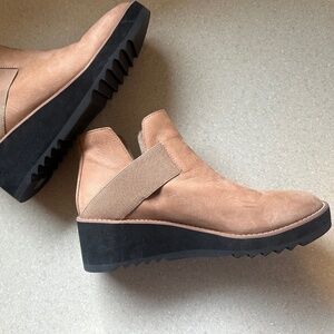 Eileen Fisher Suede Platform Booties
